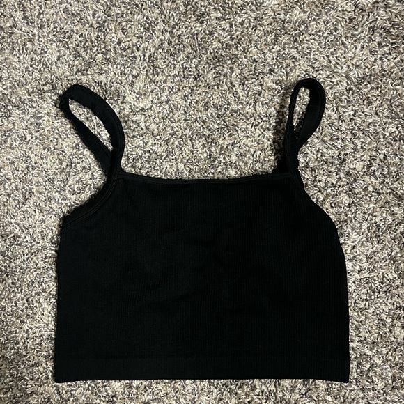 Women's Cropped Tank Top Black Size M - Picture 4 of 6